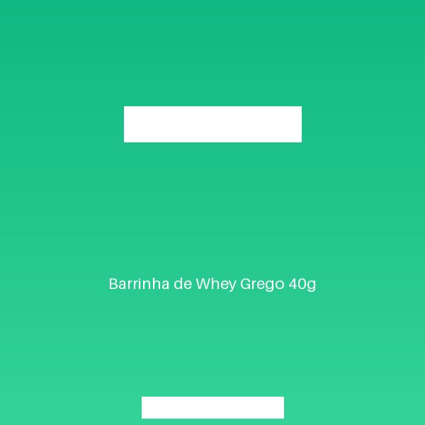Barrinha de Whey Grego 40g